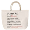 Sac Fête des Mères Mamie Famille Idée Cadeau anniversaire Noël Travail Boulot Métier Départ Retraite Collègue Femme cabas shopping plage