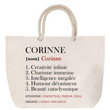 Sac Fête des Mères Mamie Famille Idée Cadeau anniversaire Noël Travail Boulot Métier Départ Retraite Collègue Femme cabas shopping plage