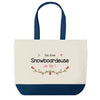 Sac de shopping bleu Snowboardeuse au Top