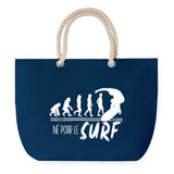 Sac de plage Bleu anse corde Né pour Surf
