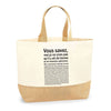 Sac Jute Fête des Mères Fêtes des Pères Mamie Papi Famille Idée Cadeau anniversaire Noël Travail Boulot Métier Départ Retraite Collègue Femme Homme