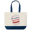 Sac de shopping bleu Musicien Meilleur du Monde