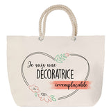 Sac Fête des Mères Mamie Famille Idée Cadeau anniversaire Noël Travail Boulot Métier Départ Retraite Collègue Femme cabas shopping plage