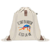 Sac à dos avec pochette Saut en Hauteur c'est la Vie