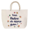 Sac Fête des Mères Mamie Famille Idée Cadeau anniversaire Noël Travail Boulot Métier Départ Retraite Collègue Femme cabas shopping plage