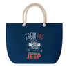 Sac de plage Bleu anse corde J'peux Pas Jeep