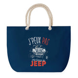 Sac de plage Bleu anse corde J'peux Pas Jeep