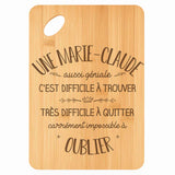 Planche bambou gravée personnalisée femme idée cadeau Fête des Mères apéro 30×20 prénom cuisine plateau fromage anniversaire noel maman mamie