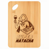 Planche bambou gravée personnalisée femme idée cadeau Fête des Mères apéro 30×20 prénom cuisine plateau fromage anniversaire noel maman mamie