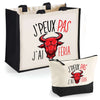 Cabas homme ou femme sac plage ou shopping tote bag pochette trousse Idée cadeau original pour anniversaire Noël travail départ retraite collègue famille fete des mères fetes des pères papa maman mamie papi