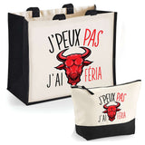 Cabas homme ou femme sac plage ou shopping tote bag pochette trousse Idée cadeau original pour anniversaire Noël travail départ retraite collègue famille fete des mères fetes des pères papa maman mamie papi
