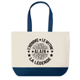 Sac de shopping bleu Alain Homme Mythe Légende étoile