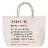Sac Fête des Mères Mamie Famille Idée Cadeau anniversaire Noël Travail Boulot Métier Départ Retraite Collègue Femme cabas shopping plage