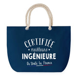 Sac de plage Bleu anse corde Certifiée meilleure Ingénieure
