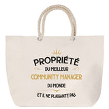 Sac Fête des Pères Papi Famille Idée Cadeau anniversaire Noël Travail Boulot Métier Départ Retraite Collègue Homme cabas shopping plage