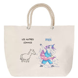 Sac Fête des Mères Mamie Famille Idée Cadeau anniversaire Noël Travail Boulot Métier Départ Retraite Collègue Femme cabas shopping plage