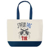 Sac de shopping bleu J'peux pas Tir Armes