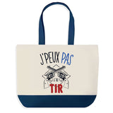Sac de shopping bleu J'peux pas Tir Armes