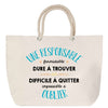 Sac Fête des Mères Mamie Famille Idée Cadeau anniversaire Noël Travail Boulot Métier Départ Retraite Collègue Femme cabas shopping plage