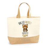 Sac Jute Fête des Mères Fêtes des Pères Mamie Papi Famille Idée Cadeau anniversaire Noël Travail Boulot Métier Départ Retraite Collègue Femme Homme