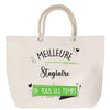 Sac Fête des Mères Mamie Famille Idée Cadeau anniversaire Noël Travail Boulot Métier Départ Retraite Collègue Femme cabas shopping plage