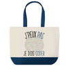 Sac de shopping bleu J'peux pas Coder Codeur Coding