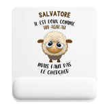 Tapis de souris ergonomique avec repose-poignet, accessoire bureau pour femme et homme, fête des pères, cadeau pas cher, idée cadeau fête des mères, secret santa, départ à la retraite, télétravail et gaming
