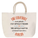 Sac Fête des Mères Mamie Famille Idée Cadeau anniversaire Noël Travail Boulot Métier Départ Retraite Collègue Femme cabas shopping plage