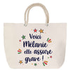 Sac Fête des Mères Mamie Famille Idée Cadeau anniversaire Noël Travail Boulot Métier Départ Retraite Collègue Femme cabas shopping plage