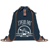 sac a dos bleu coton recycle avec pochette idee cadeau originale pour collegue ami prof ou membre de la famille cadeau mixte noel anniversaire secret santa ou depart au travail sac leger pratique et ecologique design breton moderne
