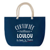 Sac de Plage Bleu avec Anse Corde Certifiée meilleure Loulou