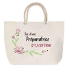 Sac Fête des Mères Mamie Famille Idée Cadeau anniversaire Noël Travail Boulot Métier Départ Retraite Collègue Femme cabas shopping plage