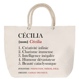 Sac Fête des Mères Mamie Famille Idée Cadeau anniversaire Noël Travail Boulot Métier Départ Retraite Collègue Femme cabas shopping plage