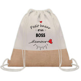Sac Fête des Pères Papi Papa Cadeau anniversaire Noël Travail Boulot Métier Départ Retraite Collègue Homme cabas shopping plage