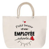 Sac Fête des Mères Mamie Famille Idée Cadeau anniversaire Noël Travail Boulot Métier Départ Retraite Collègue Femme cabas shopping plage