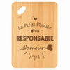 Planche bambou gravée personnalisée homme idée cadeau Fête des Pères apéro 30×20 prénom cuisine plateau fromage anniversaire noel papa papi 
