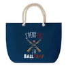 Sac de plage Bleu anse corde J'peux Pas Ball Trap