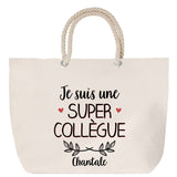 Sac Fête des Mères Mamie Famille Idée Cadeau anniversaire Noël Travail Boulot Métier Départ Retraite Collègue Femme cabas shopping plage
