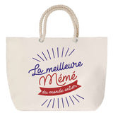 Sac Fête des Mères Mamie Famille Idée Cadeau anniversaire Noël Travail Boulot Métier Départ Retraite Collègue Femme cabas shopping plage