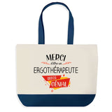 Sac de shopping bleu Merci Ergothérapeute Génial