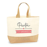 Sac Jute Fête des Mères Fêtes des Pères Mamie Papi Famille Idée Cadeau anniversaire Noël Travail Boulot Métier Départ Retraite Collègue Femme Homme