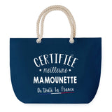 Sac de Plage Bleu avec Anse Corde Certifiée meilleure Mamounette