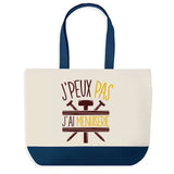 Sac de shopping bleu J'peux pas Menuiserie