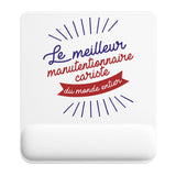 Tapis de souris ergonomique avec repose-poignet, accessoire bureau pour femme et homme, fête des pères, cadeau pas cher, idée cadeau fête des mères, secret santa, départ à la retraite, télétravail et gaming