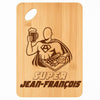 Planche bambou gravée personnalisée homme idée cadeau Fête des Pères apéro 30×20 prénom cuisine plateau fromage anniversaire noel papa papi 