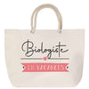 Sac Fête des Mères Mamie Famille Idée Cadeau anniversaire Noël Travail Boulot Métier Départ Retraite Collègue Femme cabas shopping plage
