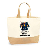 Sac Fête des Mères Mamie Famille Idée Cadeau anniversaire Noël Travail Boulot Métier Départ Retraite Collègue Femme cabas shopping plage