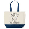 Sac de shopping bleu J'peux pas Balle au Tambourin