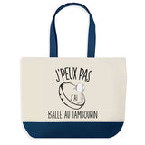 Sac de shopping bleu J'peux pas Balle au Tambourin