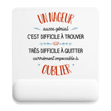 Tapis de souris ergonomique avec repose-poignet, accessoire bureau pour femme et homme, fête des pères, cadeau pas cher, idée cadeau fête des mères, secret santa, départ à la retraite, télétravail et gaming
